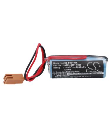2000mAh Battery Replacement for GE FANUC CNC Power Mate H FANUC CNC Power Mate D FANUC CNC 16/18-B A06B-0168-D111 A02B-0200-K106 IC693ACC301 A02B-0118-K111 A02B-0177-K106 (3.0V)