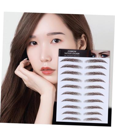 Beavorty 8 Pcs Eyebrow Stickers 6d Hair- Eyebrows Stickers Black Makeup Eyebrow Stencils Tool 3 Proof - Buy Online on SooperMarket.com