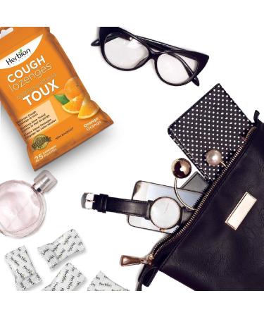 Herbion Naturals Cough Lozenges Orange Flavor | Cough Suppressant | Sore Throat Relief | Pack of 5 125 Counts - Buy Online on SooperMarket.com