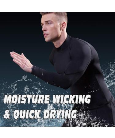 Men's Long Sleeve Compression Shirt Black - Medium | Athletic Workout Top for Gym & Sports - Buy Online on SooperMarket.com