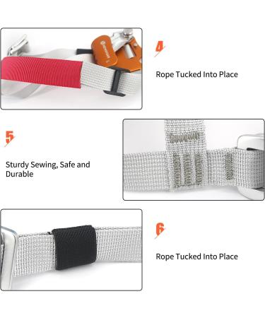 Newdoar Foot Ascender Riser - Climbing Device for 8-13mm Rope - Orange Left | Ideal for Tree Climbing Mountaineering & Roping - Buy Online on SooperMarket.com