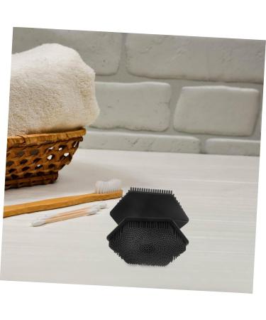 HAPINARY Face Brush Face Scrub Silicone Facial Scrubber Silicone Facial Cleansing Brush Facial Cleansing Brush Exfoliator Face Wash Brush Silica Gel Double Sided Makeup Brush 6.50X6.50X4.00CM Black - Buy Online on SooperMarket.com