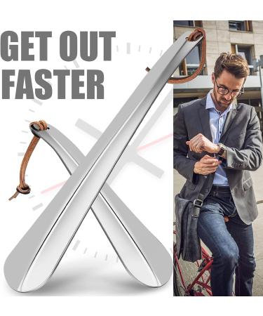 OneKoo Stainless Steel Shoe Horn Set - Long and Short Metal Shoe Horns for Men, Women, Kids, Seniors - Portable Travel Shoe Helper - Buy Online on SooperMarket.com