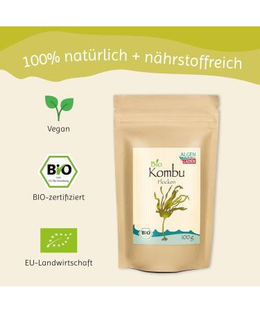 Buy Algae Shop Bio Kombu Flakes 100g | Edible Algae for Dashi | Raw Vegan Flakes | Atlantic Source | International Shipping - Buy Online on SooperMarket.com