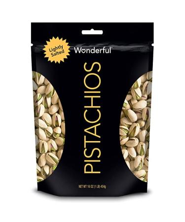Wonderful Pistachios Roasted & Resealable Bag Lightly salted 16 Oz