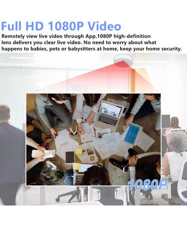 TANGMI Hidden Camera Smoke Detector Wireless WiFi Camera with Video 1080P HD Small Camera with Night Vision and Motion Detection Indoor Camera for Home Security - Buy Online on SooperMarket.com