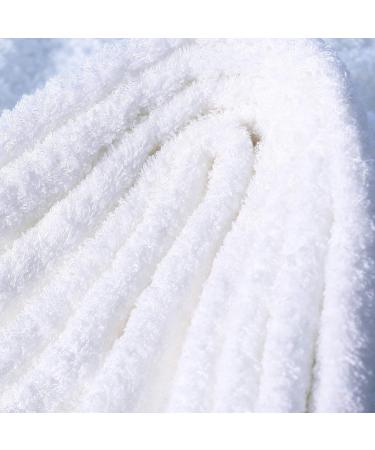 Aibaser Bamboo Cotton Bath Towels - 27x54 inch - 6 Piece Set - Ultra Absorbent - White Bath Towels - Buy Online on SooperMarket.com