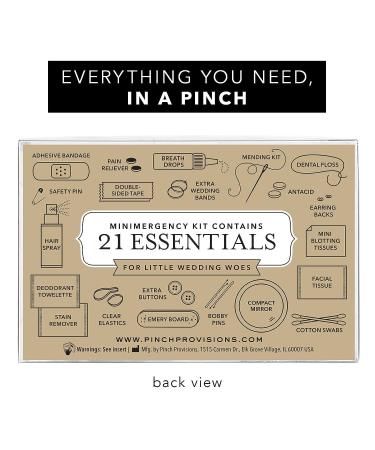 Pinch Provisions Brides Minimergency Kit - Pink Diamond: 21 Essential Wedding Day Items in Compact Zipper Pouch - Buy Online on SooperMarket.com