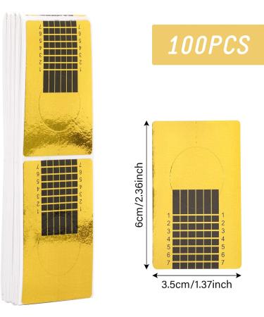 G2PLUS Gold Nail Extension Forms - 100PCS Self-adhesive Paper for Gel Nails - Buy Online on SooperMarket.com