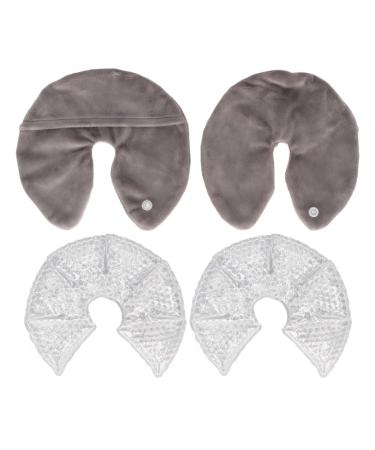 2-part breast packs with soft covers still-hot-cold gel pads relaxation after birth pain relief in mastitis and milk jam increase milk production and milk production