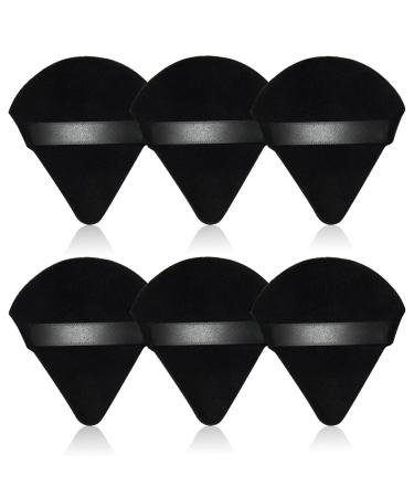 Triangle Powder Puff Bvcewilty 6 Pieces Soft Velour Makeup Puff for Loose and Body Powder