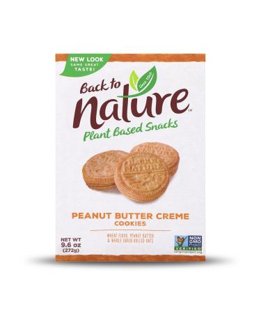 Back to Nature Cookies, Non-GMO Peanut Butter Creme, 9.6 Ounce (Pack of 6)