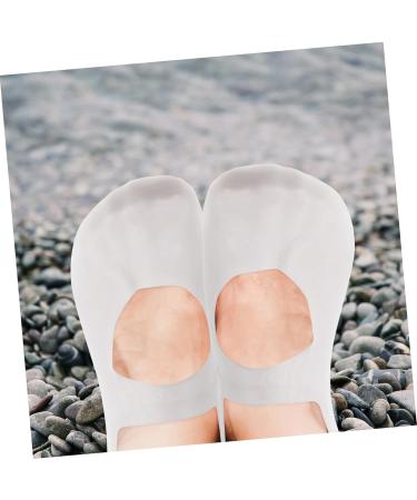 Mikinona 1 Pair Cracked Heel Socks Silicone Moisturizing Socks Cooling Heel Repair Socks Plantar Silicone Socks Heel Sleeves Arch Socks Compression White Beach Ballet Socks Men and Women - Buy Online on SooperMarket.com