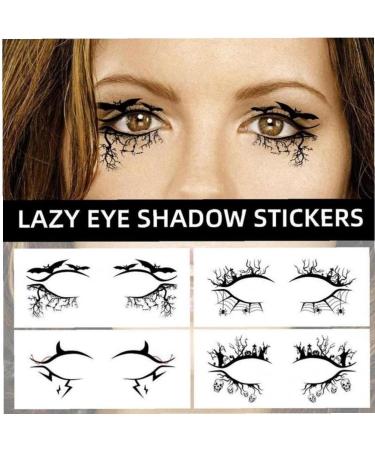 4 Pairs/set Halloween Eyeliner Stickers Eye Shadow Lining Stickers Halloween Eye Shadow Stickers Kit for Women Style2 - Buy Online on SooperMarket.com