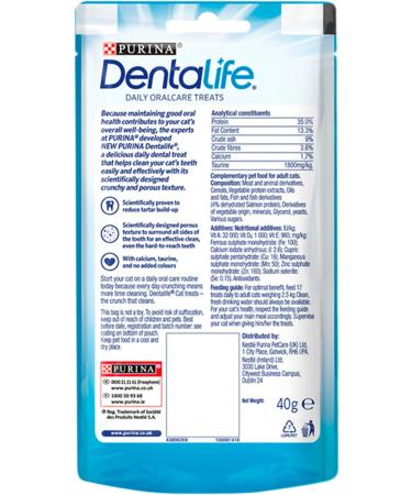 DENTALIFE Dental Cat Treats Salmon 40g Pack of 8 - Buy Online on SooperMarket.com