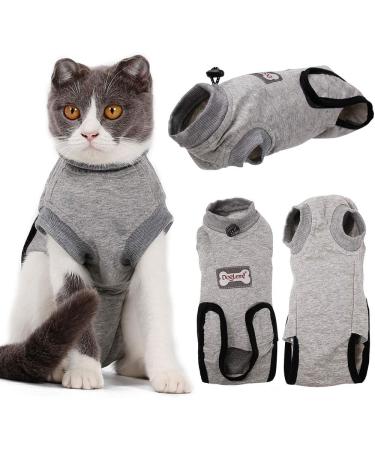 BT Bear Pet Surgery Recovery Suits Cats Clothes Abdominal Wounds Skin Diseases E-Collar Alternative Cotton Cat Shirt for Cats Puppy Small Dogs (XXS-Back length 25cm) XXS--Back length 25cm Chest--27cm - Buy Online on SooperMarket.com
