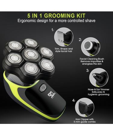 Telfun Upgraded 7D Head Shaver for Bald Men | 100% Waterproof Mess-Free Grooming Kit for Smooth Shaving Buy Now - Buy Online on SooperMarket.com