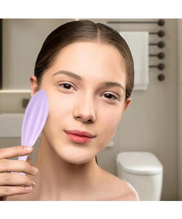 Silicone Face Roller - Portable Washable Facial Massager for Women | Gua Sha Skin Care Tool (Purple - Buy Online on SooperMarket.com