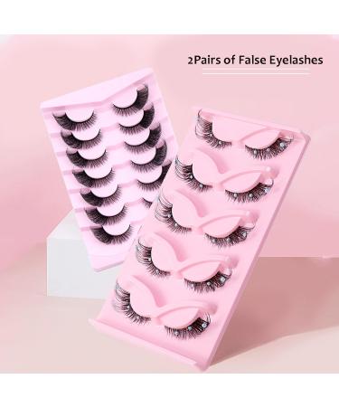 24 Pairs Handmade False Eyelashes | Wispy Fluffy Cat Eyelashes - Versatile Styles & Ultra-Comfortable for Everyday Glam - Buy Online on SooperMarket.com