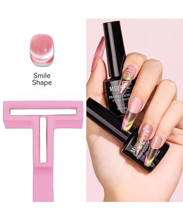 MIZHSE 5 in 1 Cat Eye Nail Magnet Tool | Multi-Function Magnetic Stick for 3D Nail Art | DIY & Salon Essential | Pink - Buy Online on SooperMarket.com