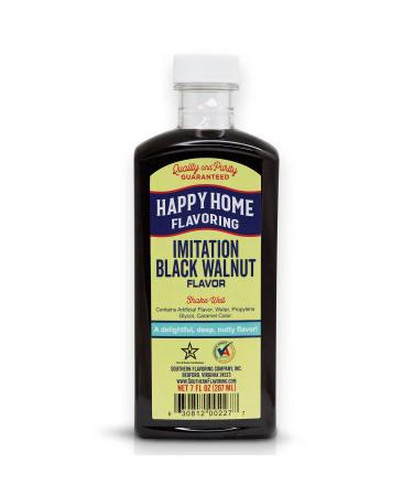Happy Home Imitation Black Walnut Flavoring, Non-Alcoholic, Certified Kosher, 7 oz.