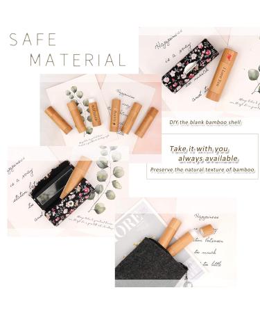 6 Refillable Bamboo Lip Balm Tubes - Merysan 5ml Empty Lipstick Sleeves for DIY Homemade Lip Balm - Buy Online on SooperMarket.com