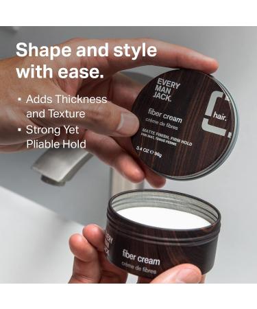 Every Man Jack Hair Styling Fiber Cream for Men - Medium Hold, Matte Finish, Non-Greasy - 3.4oz (2 Pack) - Buy Online on SooperMarket.com