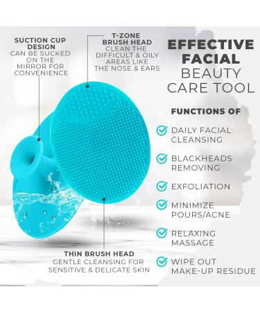 4 Pack Silicone Face Scrubbers - Exfoliating Facial Cleansing Brush Set for Women - Buy Online on SooperMarket.com