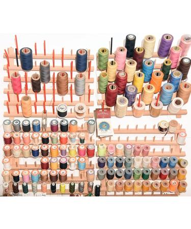 BAENRCY 2-Pack Wooden Thread Holder Sewing and Embroidery Thread Rack - 60-Spool Organizer with Hook - Buy Online on SooperMarket.com