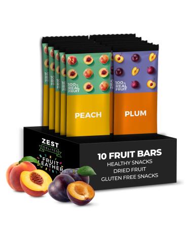 Zest Delites Dried Fruit Roll Ups Mediterranean Fruit Leather Snacks Gluten Free Vegan Snacks Lavashak 25g x 10 Fruit Roll Ups Peach Plum Vegeterian Healthy Snacks for Adults and Kids Mediterranean 10