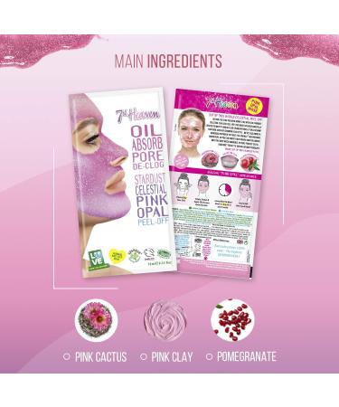 7th Heaven Oil Absorb Pore De-clog & StarDust Celestial Pink Opal Peel-Off face mask 10ml - Buy Online on SooperMarket.com