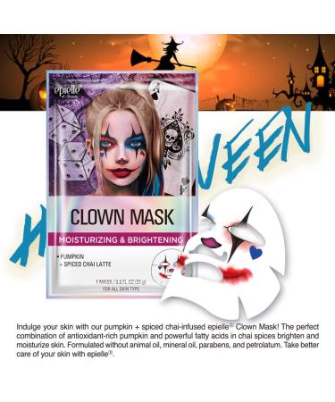 Epielle Halloween Character Sheet Masks - Clown & Skull Masks | Purifying Korean Beauty Facial Masks for All Skin Types (4-Pack - Buy Online on SooperMarket.com