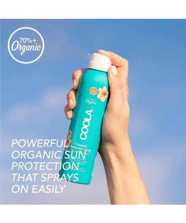COOLA Organic Sunscreen SPF 30 Sunblock Spray - Daily Protection, Tropical Coconut - 6 Fl Oz - Buy Online on SooperMarket.com