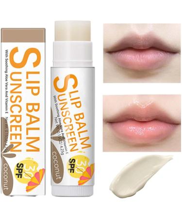 SPF Lip Balm | Bum Sun SPF30 Lip Sunscreen | Travel Size Sunscreen for Lips Sun Protection Lip Care for Protecting Soothing and Moisturizing Lips Troonz #2 Coconut Flavor - Buy Online on SooperMarket.com