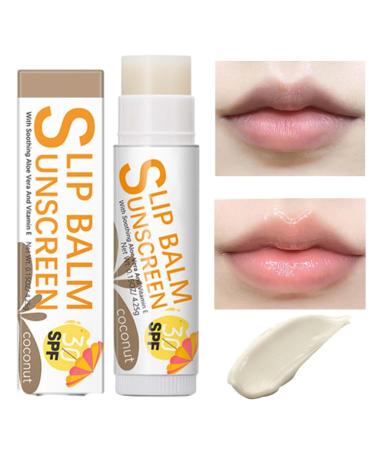 Sunscreen for Lips Bum Sun SPF30 Lip Sunscreen | Travel Size Sunscreen for Lips Sun Protection Lip Care for Protecting Soothing and Moisturizing Lips #2 Coconut Flavor