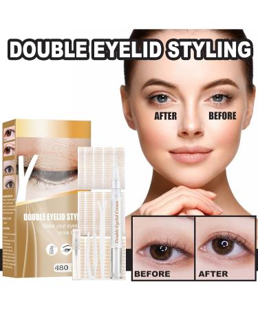 Double Eyelid Stickers 240 Pairs Invisible Double Eyelid Lift Tape Natural Invisible Single Side Eyelid Tape Stickers with Fork Rod & Tweezer Long-lasting Eyelid Stickers for Droopy Monolids - Buy Online on SooperMarket.com