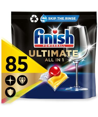 Finish Quantum Ultimate Dishwasher Tablets Lemon Scent 85 Tablets Bulk Buy 4 Pack (Total 340 Tablets) - Buy Online on SooperMarket.com