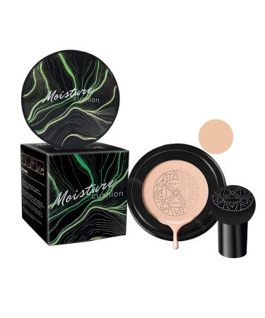Mushroom air cushion BB cream mushroom head air cushion covers facial blemishes to brighten the natural nude makeup foundation (Natural Colour) 115 g (Pack of 1) Natural Colour