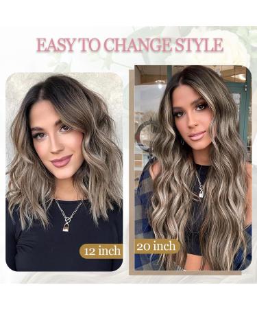 Secret Hair Extensions 12 Inch Bleach Blonde Invisible Wire Synthetic Hair Pieces for Women - Natural Wavy Hair Extension - Buy Online on SooperMarket.com