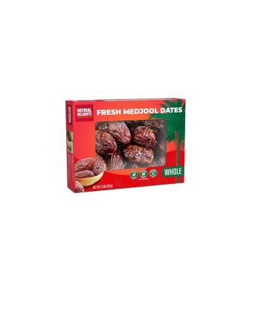Natural Delights Medjool Dates  Large & Plump Whole Dates Medjool, Non-GMO Verified, Good Source of Fiber, Naturally Sweet Fruit Snack, Perfect for On-the-Go - Medjool Dates Whole, 2 lb Box