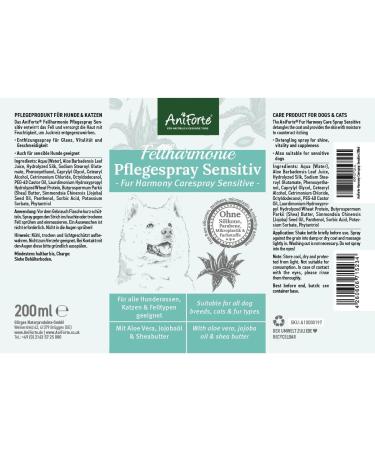Aniforte Fellharmonie Nursing Spray Sensitive 200ml | Gentle Fur Care for Dogs & Cats | De-Grime & Combing Aid - Buy Online on SooperMarket.com