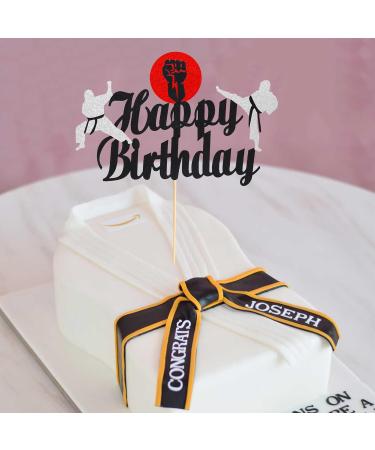 Arthsdite 1Pc Karate Cake Topper Taekwondo theme Kung Fu Sport Cake Topper Karate Happy Birthday Party Supplies Sparkling Party Decoration - Buy Online on SooperMarket.com
