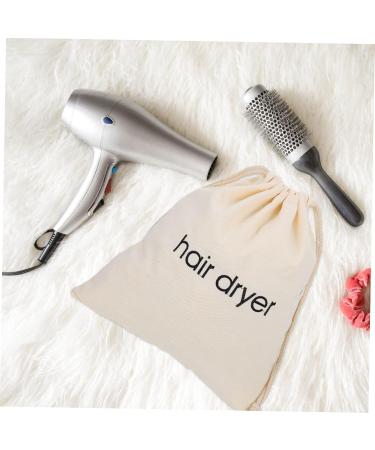 Premium Drawstring Hair Dryer Bag - Travel Cosmetic Organizer Silicone Case Essential Room Supply - 33x30cm Beige - Buy Online on SooperMarket.com