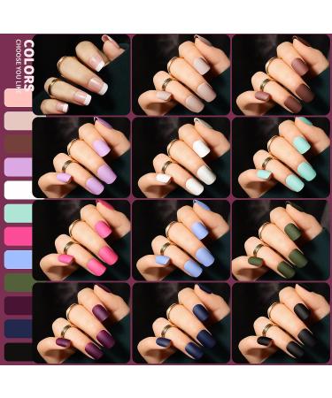 Teenitor 360Pcs Matte Acrylic Short Square Fake Nails - Glitter Press-On Manicure - Buy Online on SooperMarket.com