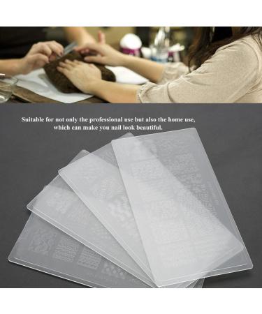 Nail Art Stamp Kit - 10 Silicone Stamping Plates & Stamper Set for Stunning Manicure Designs - International Shipping Available - Buy Online on SooperMarket.com
