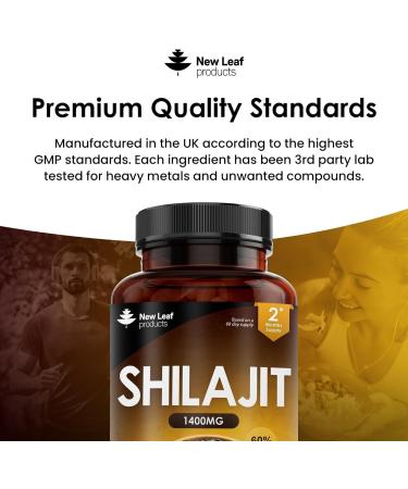 Shilajit 1400mg Supplement Pure Himilayan Shilajit 60% Fulvic Acid High Strength No Binders or Fillers - Pure Shilajit (120 Capsules) - Buy Online on SooperMarket.com