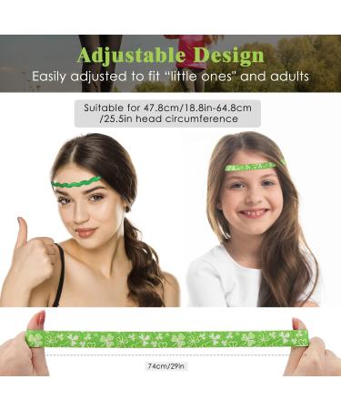 MoKo St. Patrick's Day Headband 5 Pack - Green Glitter Clover Accessories for Women, Girls, Teens - Buy Online on SooperMarket.com