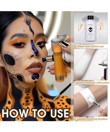 BOBISUKA White Face Body Paint - Washable Non-Toxic Makeup for Halloween Clown Skeleton Cosplay - Fast Drying Large 130ml Capacity - Buy Online on SooperMarket.com