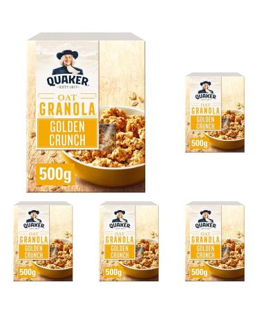 Quaker Golden Crunch Flavour Oat Granola 500 g (Pack of 5)