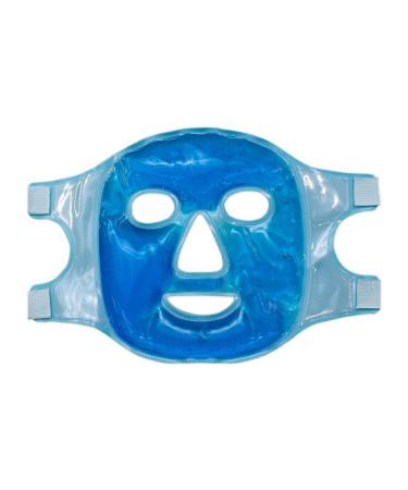 Eurow Luxe Hot & Cold Gel Full Coverage Face Mask with Two Adjustable Straps Blue